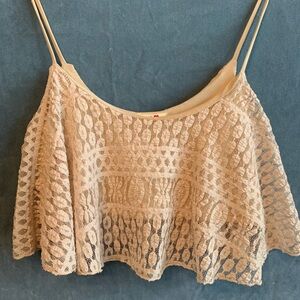 LOVELY 153 Size M‎ Cream Lace Women Top